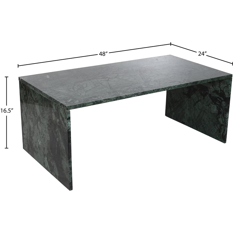 Meridian Furniture Vernazza Green Marble Coffee Table