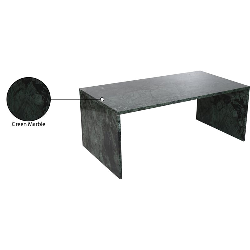 Meridian Furniture Vernazza Green Marble Coffee Table