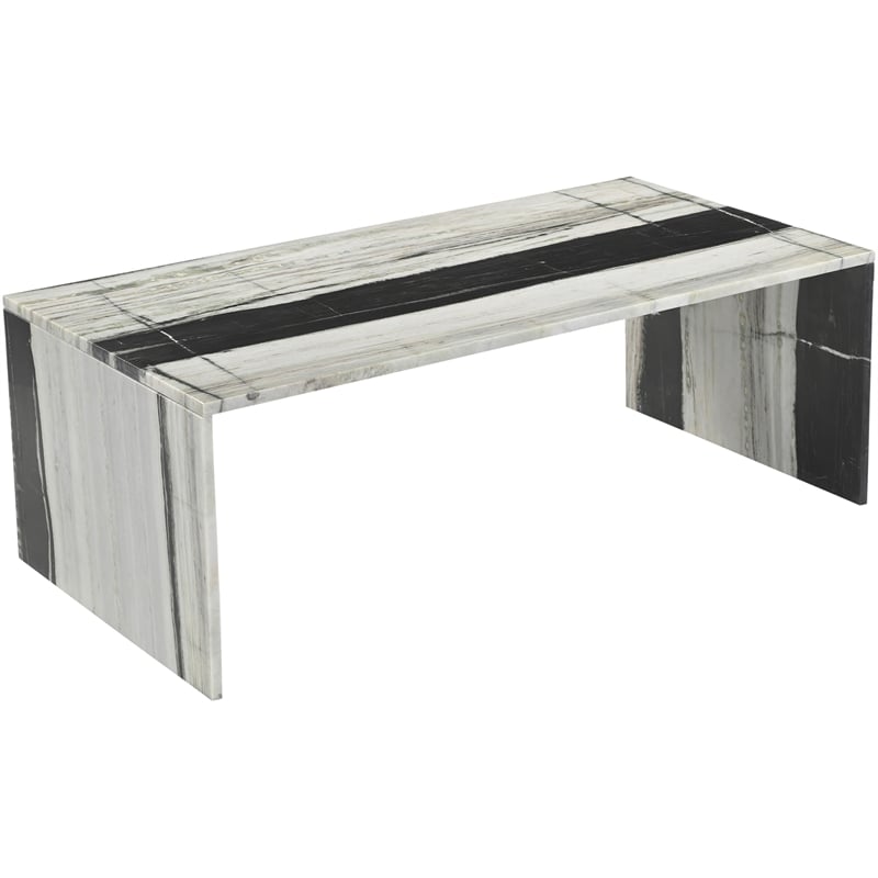 Meridian Furniture Vernazza Panda Marble Coffee Table