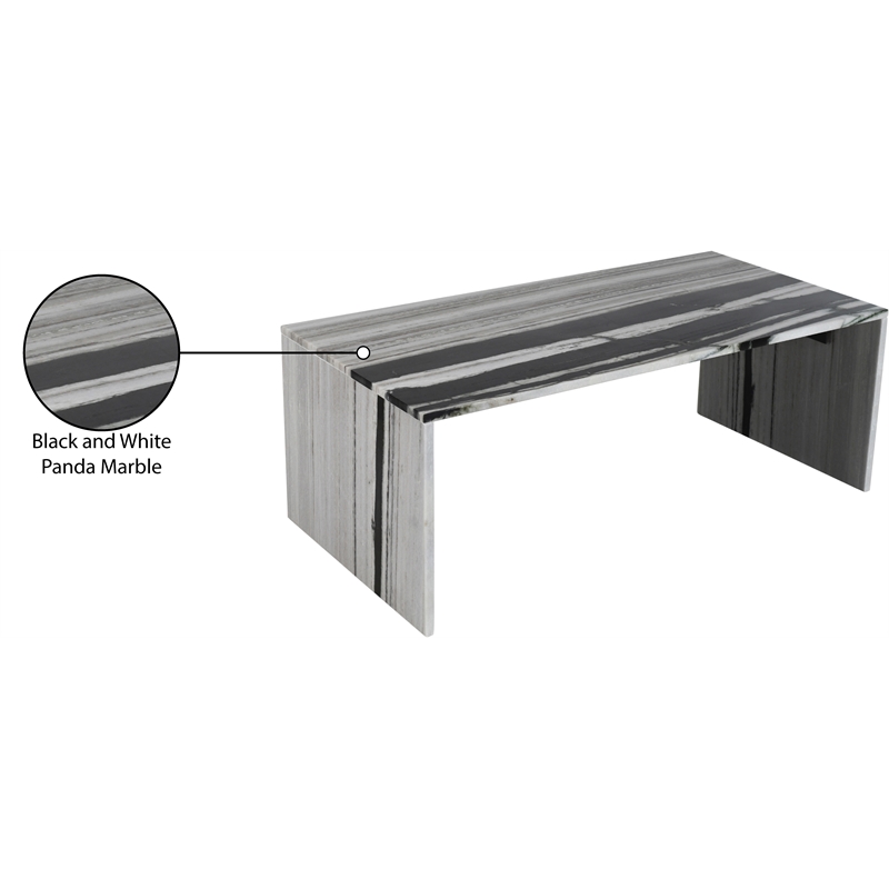 Meridian Furniture Vernazza Panda Marble Coffee Table