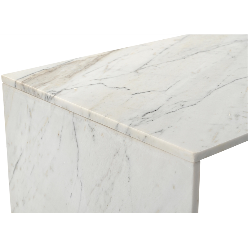 Meridian Furniture Vernazza White Marble Coffee Table