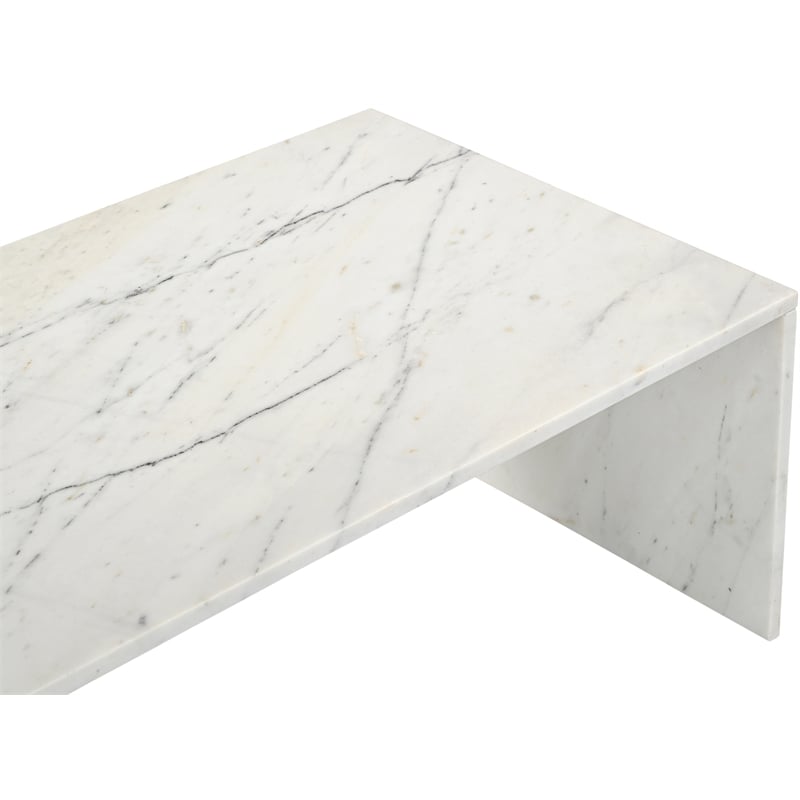 Meridian Furniture Vernazza White Marble Coffee Table