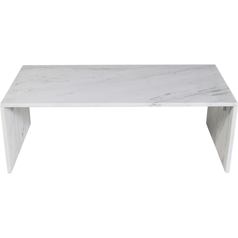 Meridian Furniture Vernazza White Marble Coffee Table
