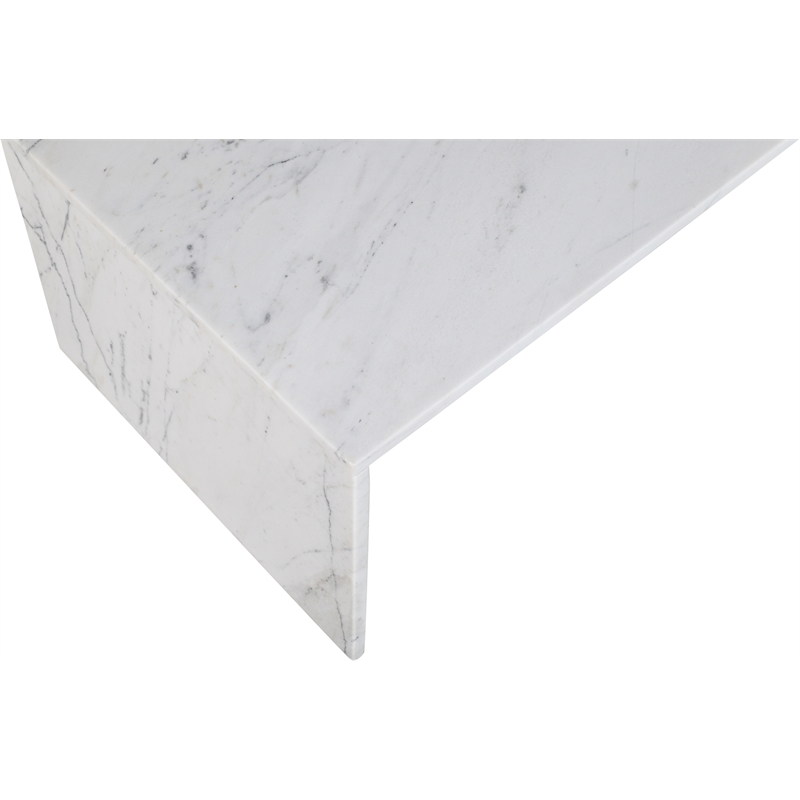Meridian Furniture Vernazza White Marble Coffee Table