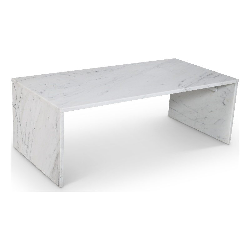Meridian Furniture Vernazza White Marble Coffee Table