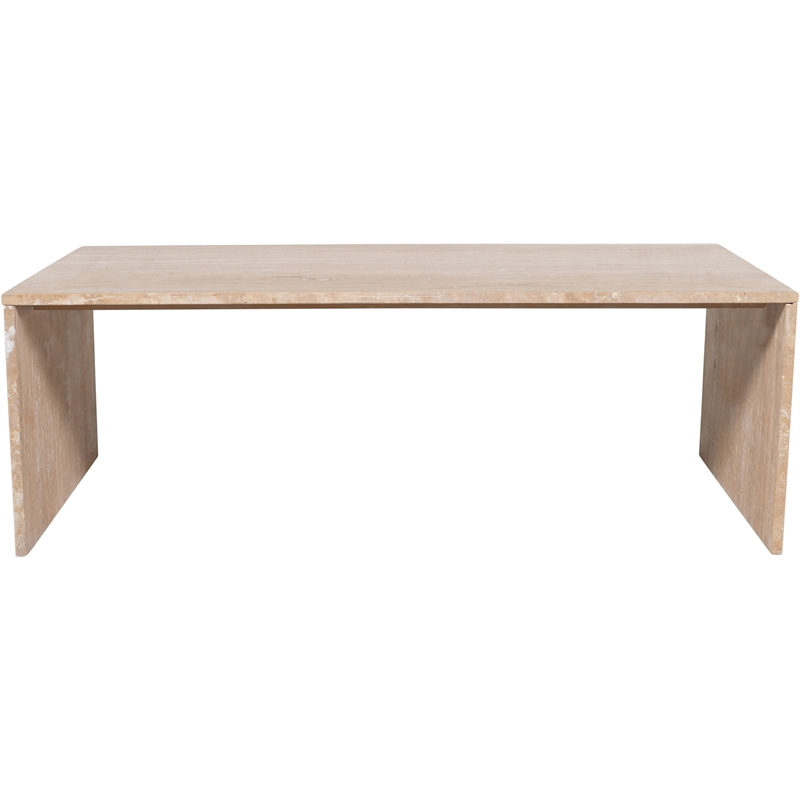Meridian Furniture Vernazza Beige Travertine Coffee Table