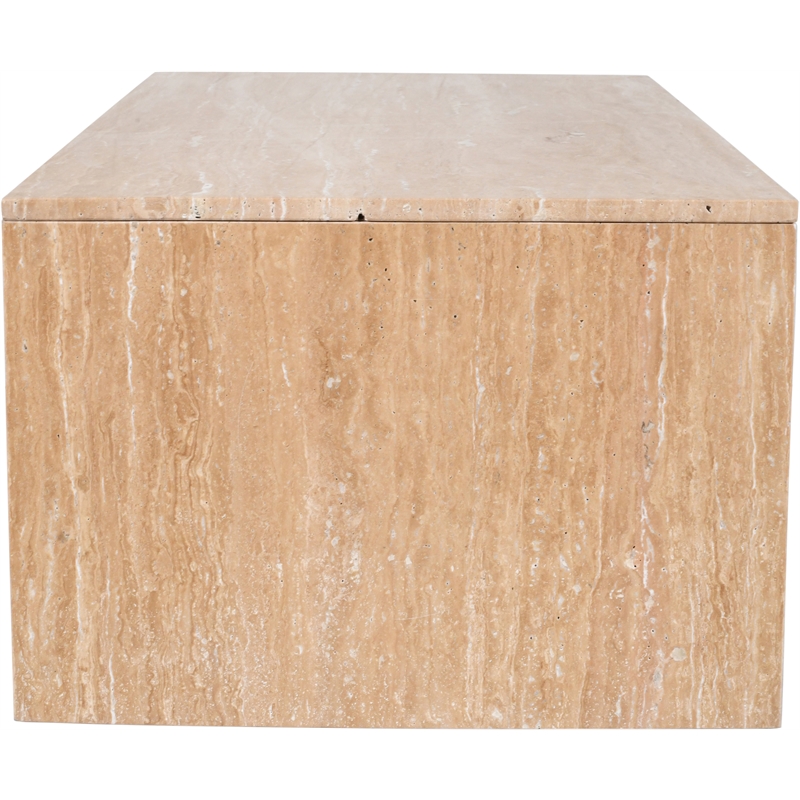 Meridian Furniture Vernazza Beige Travertine Coffee Table
