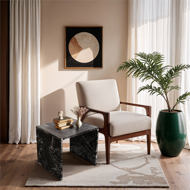 Meridian Furniture Vernazza Black Marble End / Side Table