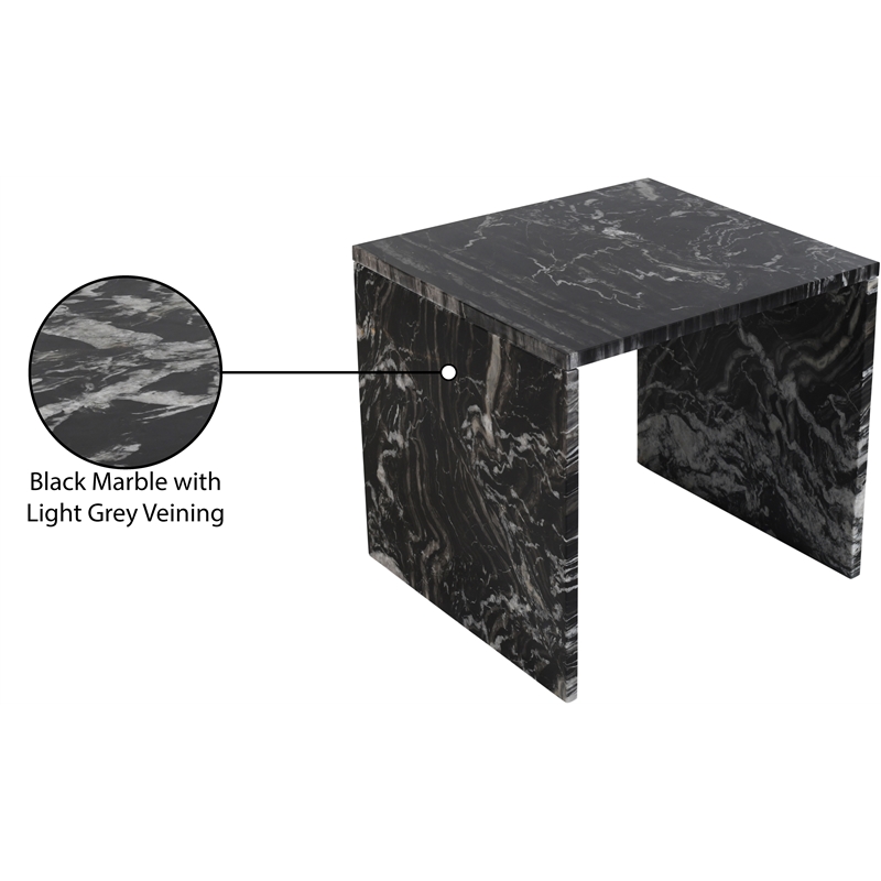 Meridian Furniture Vernazza Black Marble End / Side Table