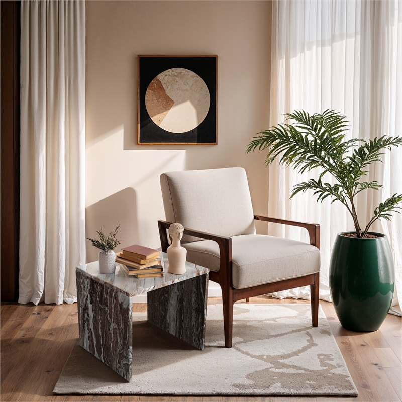 Meridian Furniture Vernazza Brown Marble End / Side Table