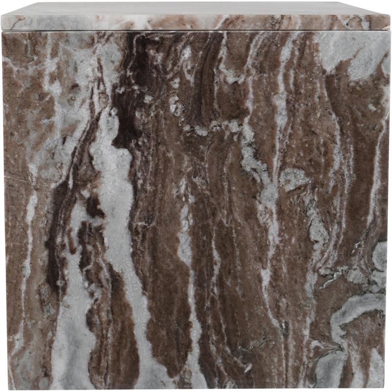 Meridian Furniture Vernazza Brown Marble End / Side Table