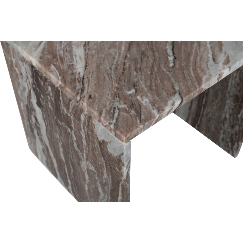 Meridian Furniture Vernazza Brown Marble End / Side Table