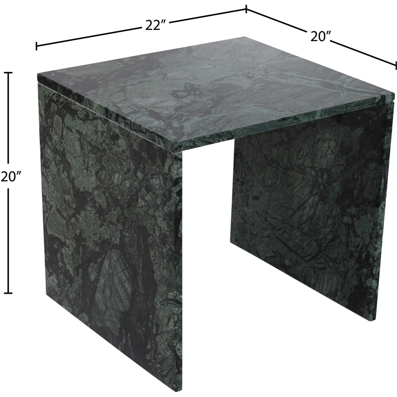 Meridian Furniture Vernazza Green Marble End / Side Table