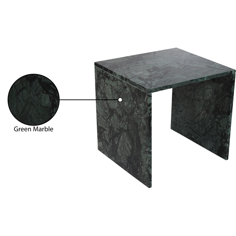 Meridian Furniture Vernazza Green Marble End / Side Table