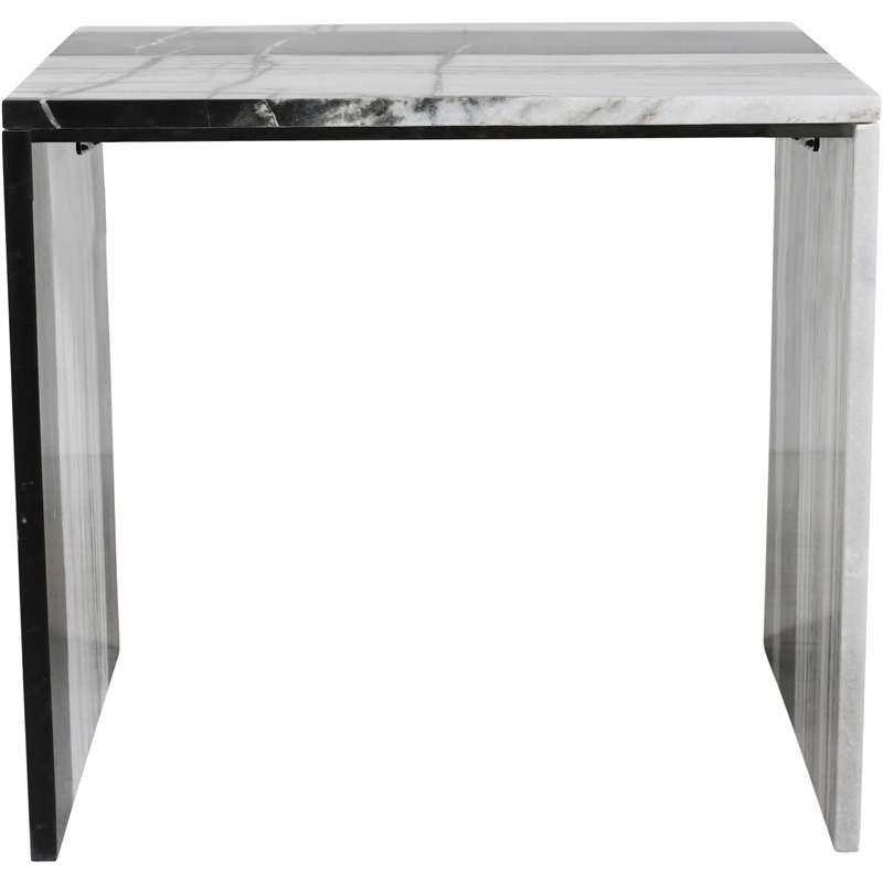 Meridian Furniture Vernazza Panda Marble End / Side Table