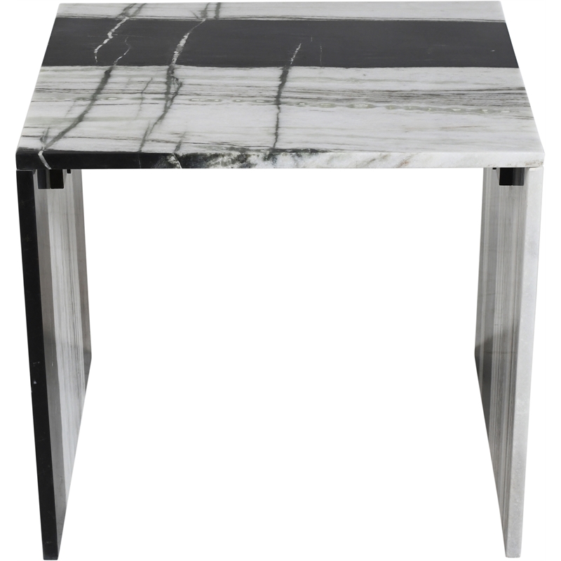 Meridian Furniture Vernazza Panda Marble End / Side Table