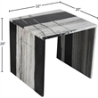 Meridian Furniture Vernazza Panda Marble End / Side Table