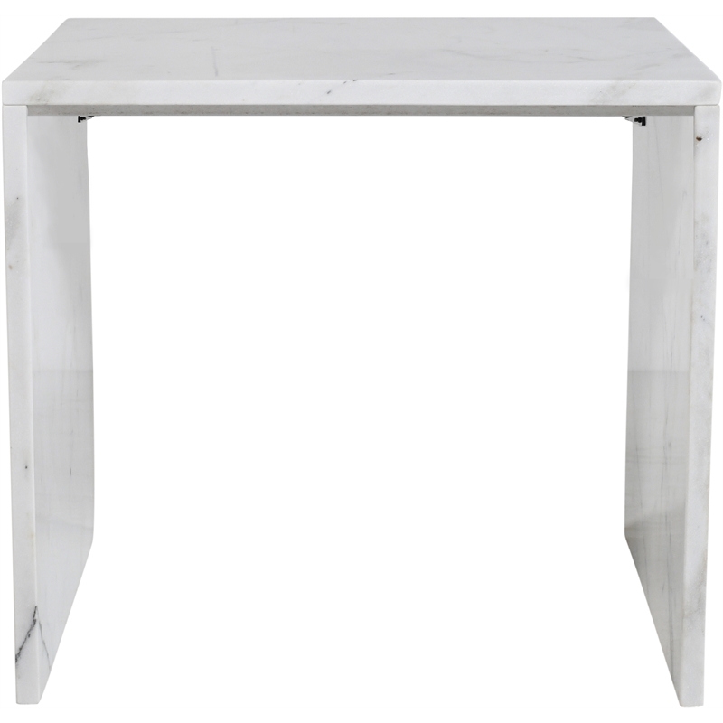 Meridian Furniture Vernazza White Marble End / Side Table