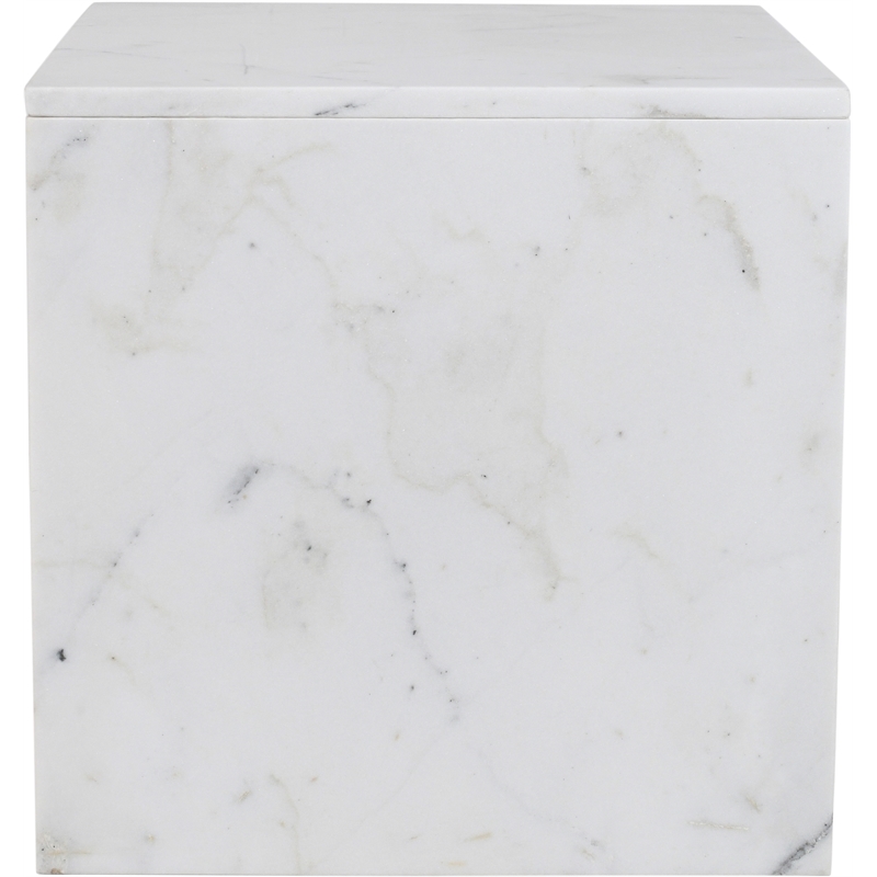 Meridian Furniture Vernazza White Marble End / Side Table