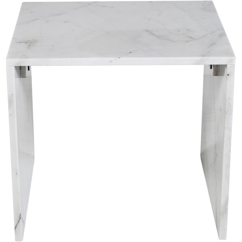 Meridian Furniture Vernazza White Marble End / Side Table