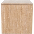 Meridian Furniture Vernazza Beige Travertine End / Side Table