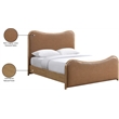 Meridian Furniture Arvada Cognac Vegan Leather Upholstered Full Bed