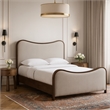 Meridian Furniture Arvada Beige Linen Textured Fabric Upholstered King Bed