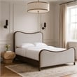 Meridian Furniture Arvada Beige Linen Textured Fabric Upholstered Queen Bed