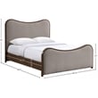 Meridian Furniture Arvada Brown Linen Textured Fabric Upholstered Queen Bed