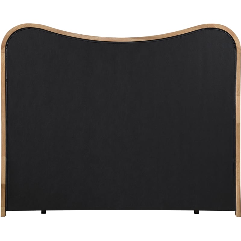 Meridian Furniture Arvada Cognac Vegan Leather Upholstered King Bed