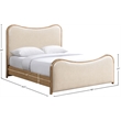Meridian Furniture Arvada Cream Vegan Leather Upholstered Full Bed