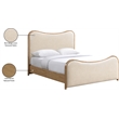 Meridian Furniture Arvada Cream Vegan Leather Upholstered Full Bed
