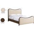 Meridian Furniture Arvada Cream Vegan Leather Upholstered Full Bed