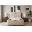 Meridian Furniture Arvada Cream Vegan Leather Upholstered Full Bed