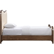 Meridian Furniture Arvada Cream Vegan Leather Upholstered Twin Bed