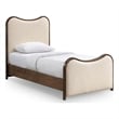 Meridian Furniture Arvada Cream Vegan Leather Upholstered Twin Bed