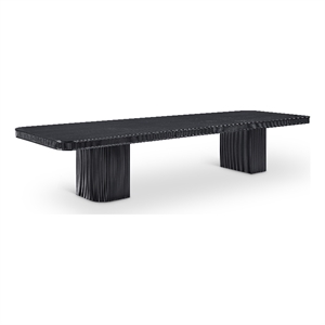 Meridian Furniture Mohari 112&quot - 160&quot Black Solid Wood And Veneer Dining Table