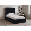 Meridian Furniture Rava Black Velvet Upholstered Twin Bed