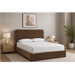 Meridian Furniture Rava Brown Velvet Upholstered Full Bed