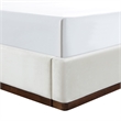 Meridian Furniture Rava Cream Velvet Upholstered Full Bed