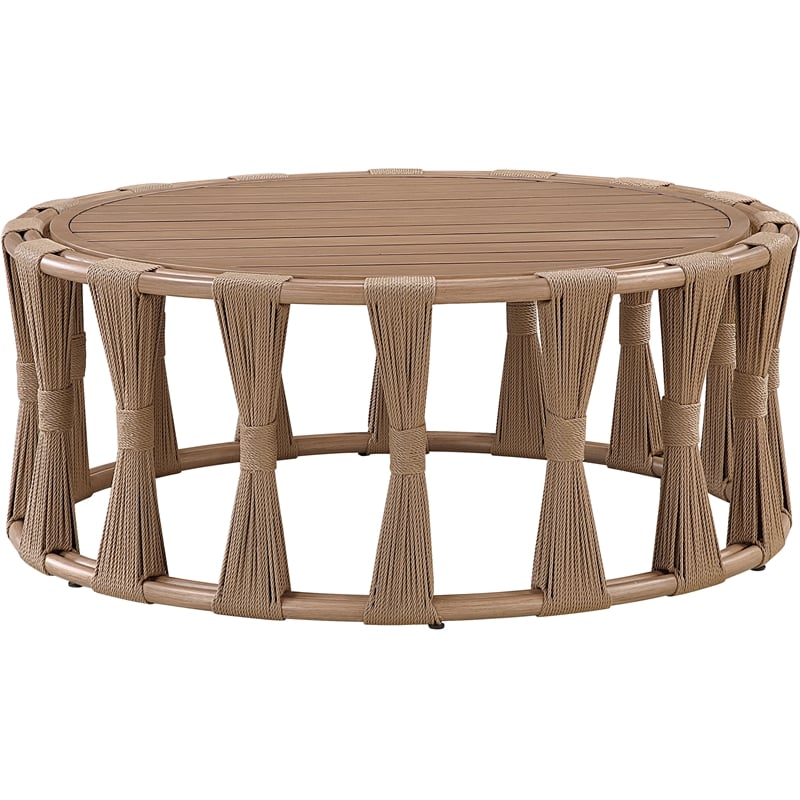 Meridian Furniture San Pietro Natural Aluminum Outdoor Patio Coffee Table