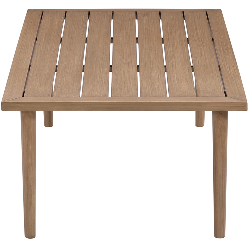 Meridian Furniture Laguna Natural Aluminum Outdoor Patio Coffee Table