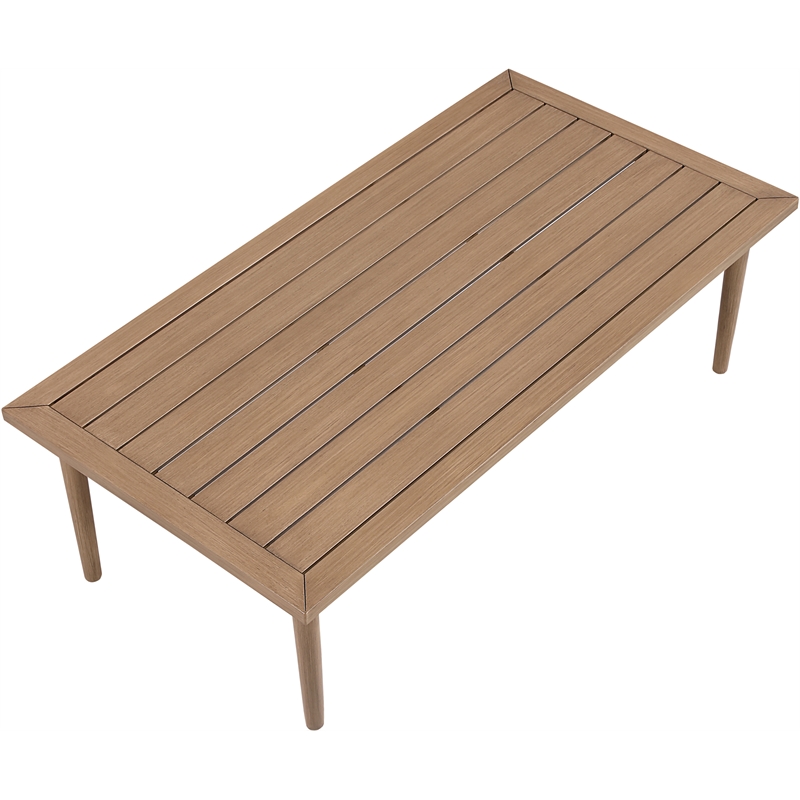 Meridian Furniture Laguna Natural Aluminum Outdoor Patio Coffee Table