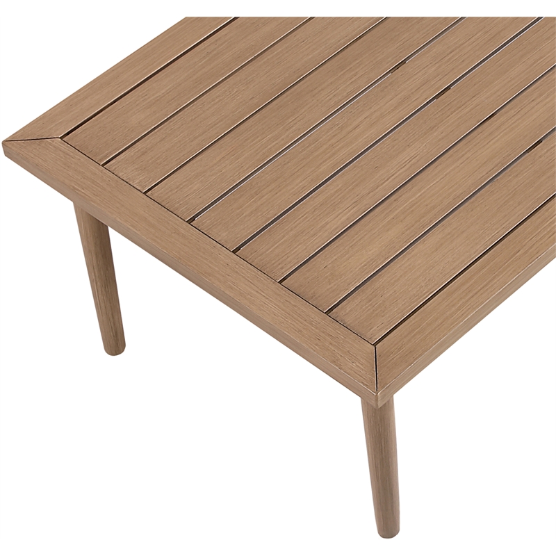 Meridian Furniture Laguna Natural Aluminum Outdoor Patio Coffee Table