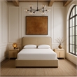 Meridian Furniture Rava Beige Velvet Upholstered King Bed