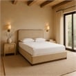 Meridian Furniture Rava Beige Velvet Upholstered Queen Bed