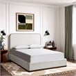 Meridian Furniture Rava Cream Velvet Upholstered King Bed