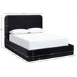 Meridian Furniture Rava Black Velvet Upholstered King Bed