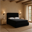 Meridian Furniture Rava Black Velvet Upholstered Queen Bed