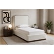 Meridian Furniture Rava Cream Velvet Upholstered Twin Bed